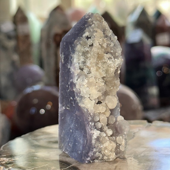 π₯SALEπ₯ Grape Agate 4 Sided Crystal Point! - Picture 1 of 9